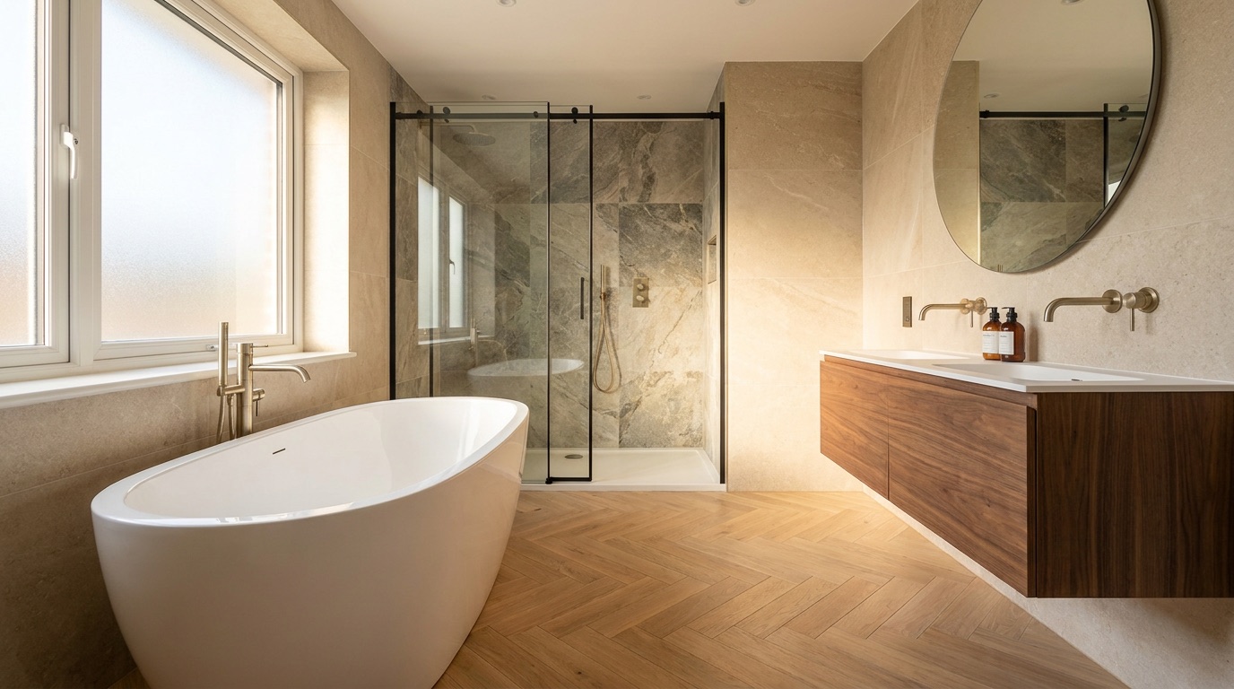 Salle de bain après